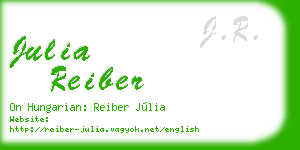 julia reiber business card